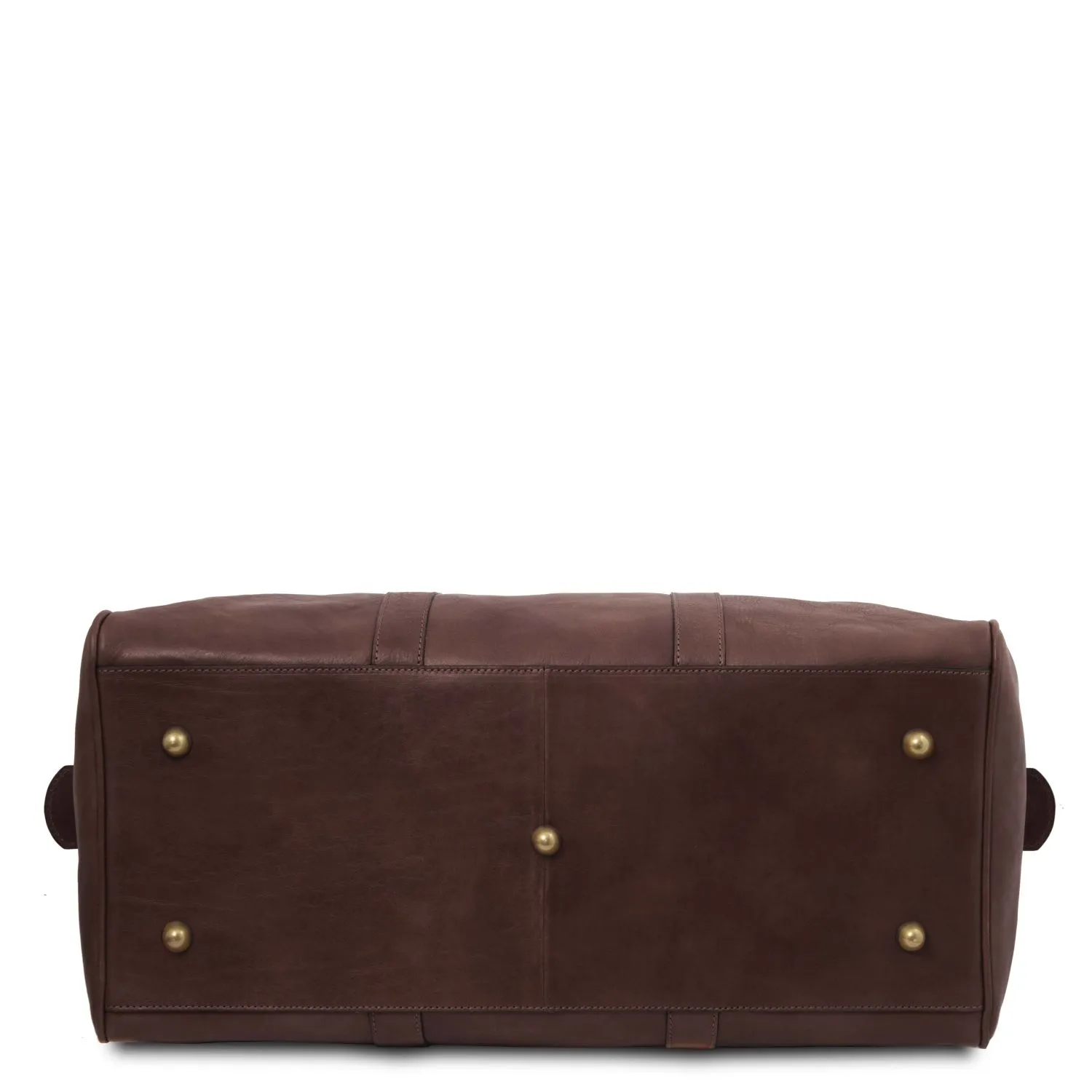 Colombo Sac de Voyage en Cuir et Trousse de Toilette en Cuir Marron Foncé