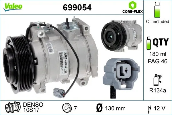 Compresseur, climatisation VALEO 699054 