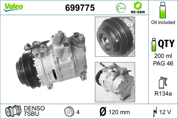 Compresseur, climatisation VALEO 699775 