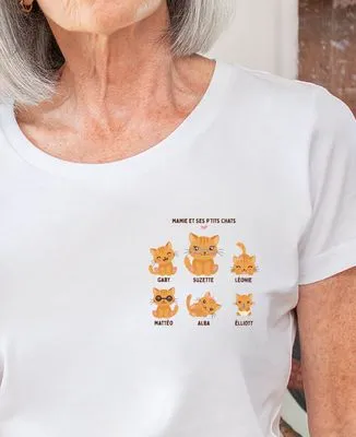 Coussin Mamie et ses petits chats