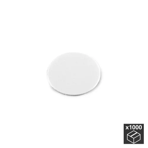 EMUCA Lot de 1.000 pastilles adhésives D. 13 mm en finition blanc