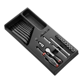 Jeu de douilles Facom 3/4" 6 pans, 36 pièces