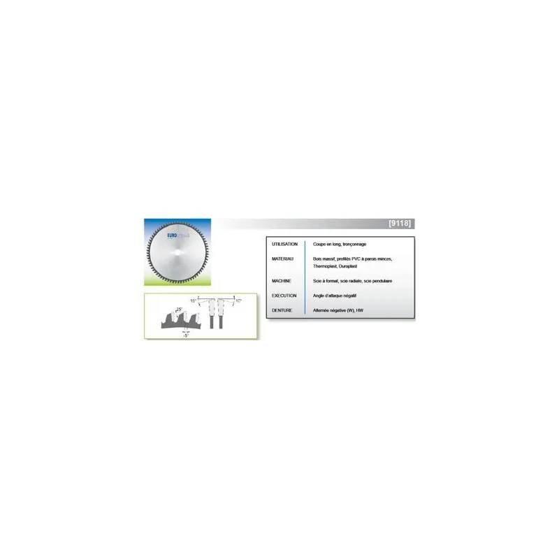 Lame carbure - AKE 91182608030 - Ø 260x2,5/1,8x30 Z80NEG