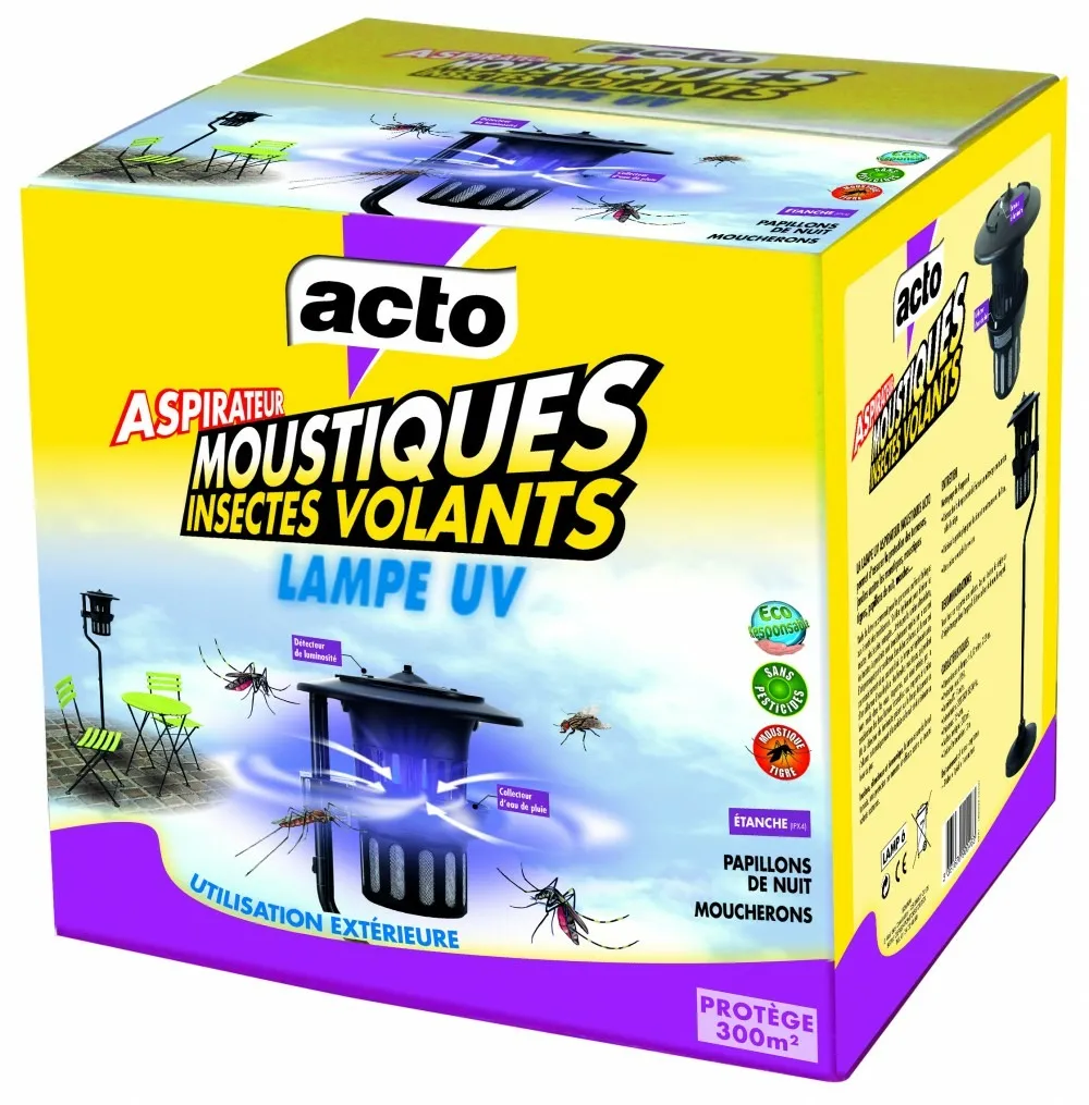 Lampe aspirateur anti-moustiques acto