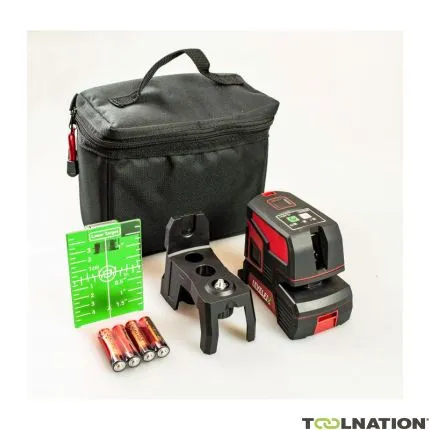 Levelfix 556228 CPL206G SET Cross line/5 point laser Green + Trépied