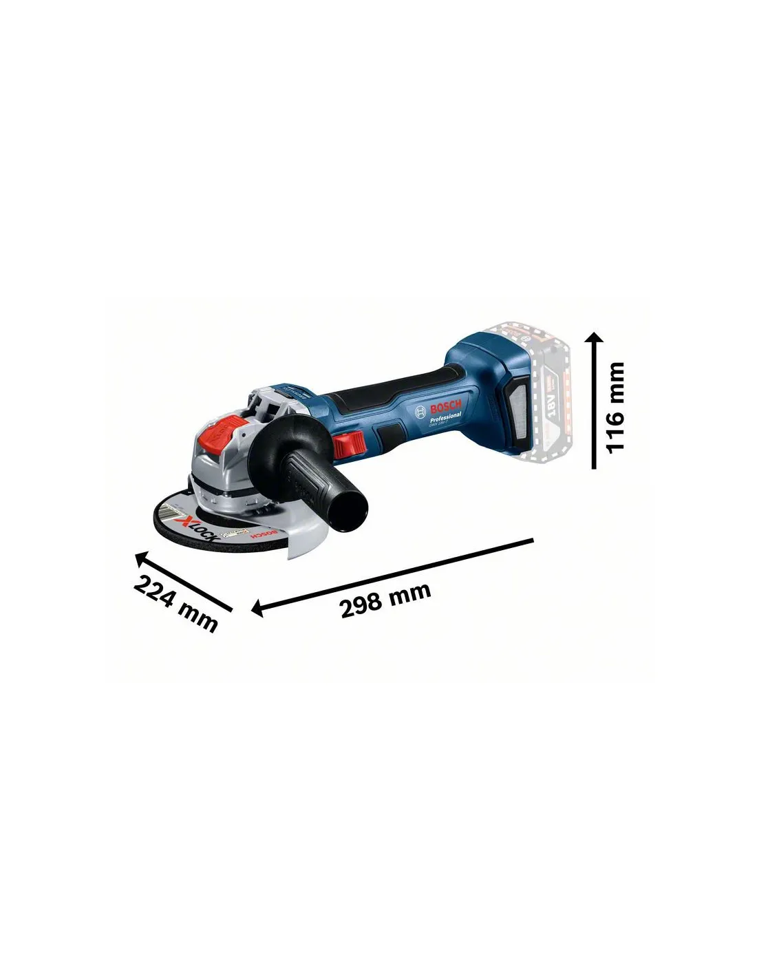 Meuleuse angulaire 18V X-LOCK GWX 18V-7 (machine seule) | 06019H9102 - Bosch