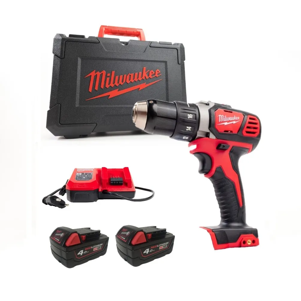 Milwaukee M18BPD-402C Perceuse à Percussion 18V Li-Ion Ø13 Mm (2x4,0 Ah) - 4933443520 » 