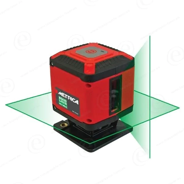 Niveau laser ligne 360 degrés METRICA Bravo Laser Box 3 faisceau vert