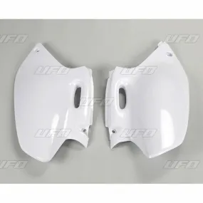 Plaques latérales UFO blanc Yamaha - piecemotoquad