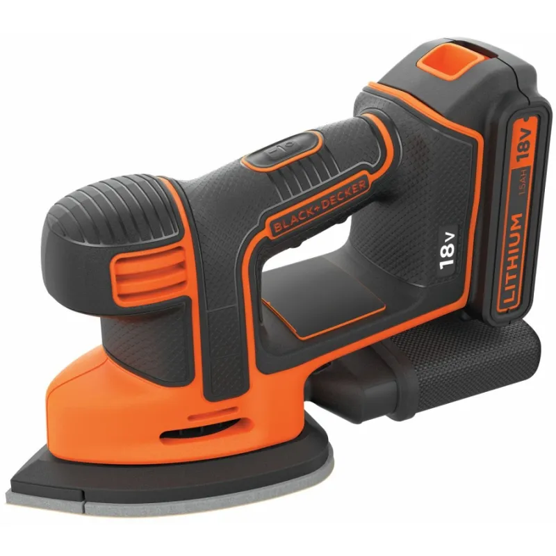 Ponceuse sans fil 18V + batterie lithium 1.5 Ah Black + Decker BDCDS18