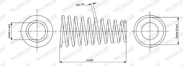 Ressort de suspension MONROE SP3524 