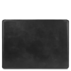 Sous-main de Bureau en Cuir Avec Rabat Noir TL142054