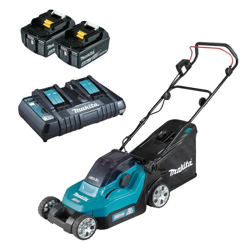 Tondeuse 38cm 2x18V + 2 Accus 4.0Ah + Chargeur Makita DLM382CM2
